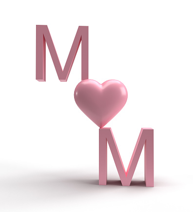 mom pink heart love text font object icon symbol decoration mother day love 12 twelve day female woman mother girl daugther greeting card family holiday vacation beautiful spring together heart cute