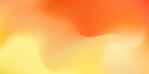 Vibrant vector wavy yellow and orange mesh gradient background. Abstract soft shiny summer sun colors digital watercolor for nature fire flame concept, lava explosion design, banner