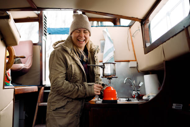 istock Woman Inside the Cabin of a Boat 2049130856