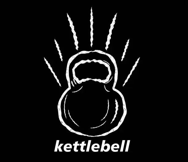 Vector illustration of gym kettlebell illustration