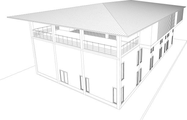istock 3D illustration of residential project 2049341381