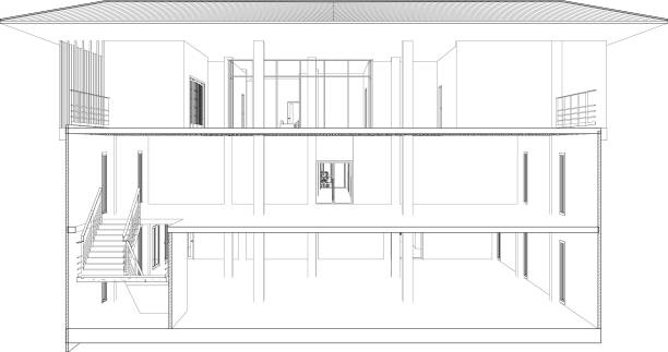 istock 3D illustration of residential project 2049341906