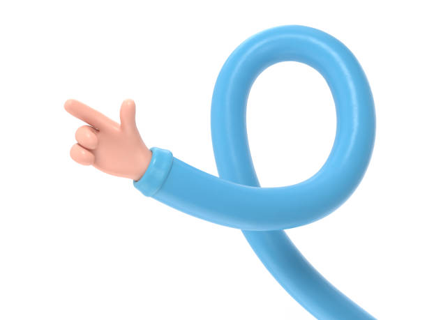 Inflatable tube character dancing in the wind with arms flailing and waving