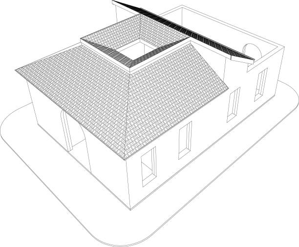 istock 3D illustration of residential project 2049451594