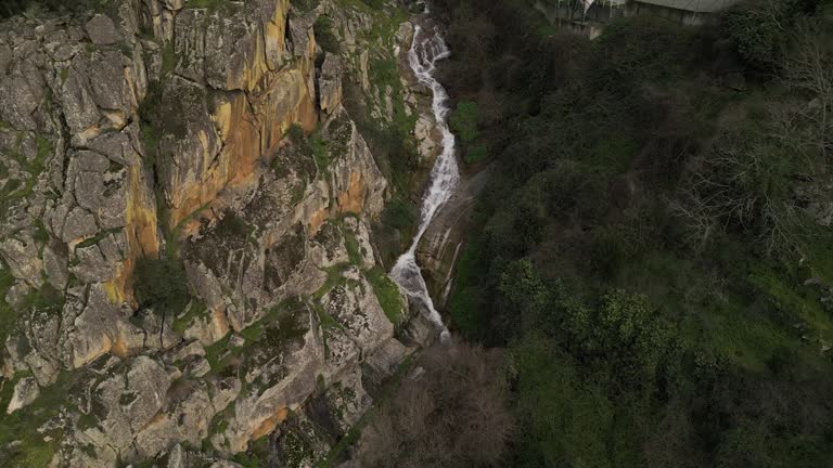 Cascading Valley in Lamego, Portugal Aerial