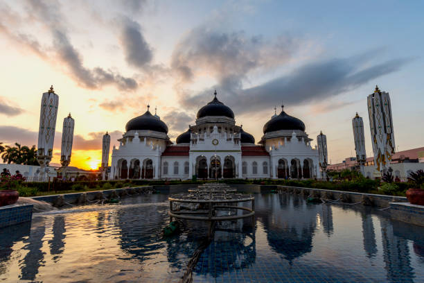 istock sunset at the Baiturrahman Grand Mosque, Aceh 2049545766