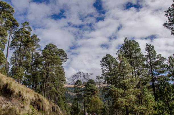 Iztaccihuatl ​volcano between Mexico City and Puebla, Mexico.