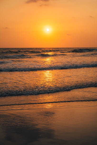 istock Sunset on a tropical beach, golden hour 2049597173