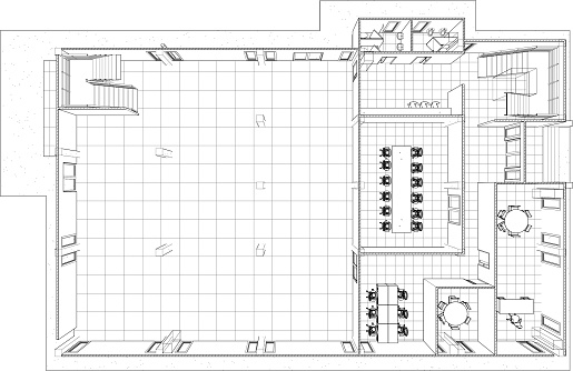 Blueprint floor plan layout background.Tracing paper blueprints overlayed and enhanced.