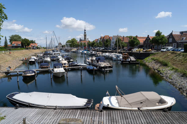 istock Dutch harbour in small village 2049653367