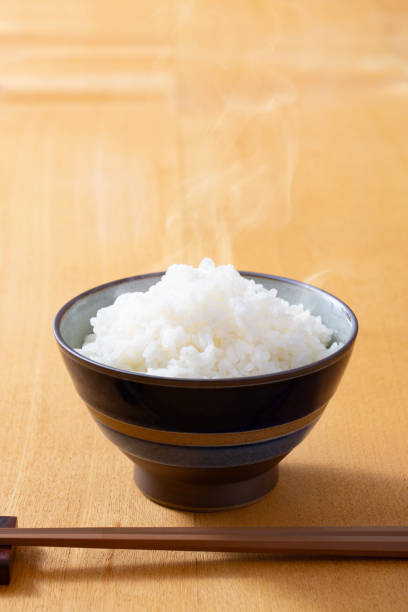 istock Freshly cooked rice, steaming new rice, Japanese staple food 2049686276
