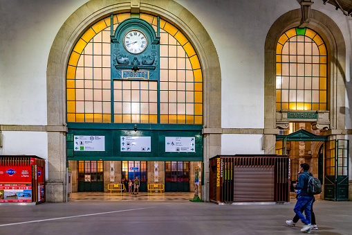 Bologna, Italy - March 5, 2017:  View of Bologna Centrale Railway Station in Bologna, Italy.