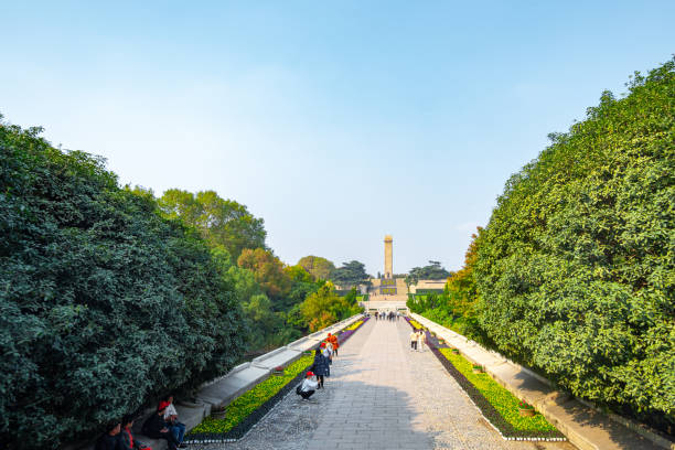 Nanjing City, Jiangsu Province, China - November 3rd2019: Photo of Tourist Scenery of Martyrs Memorial Park