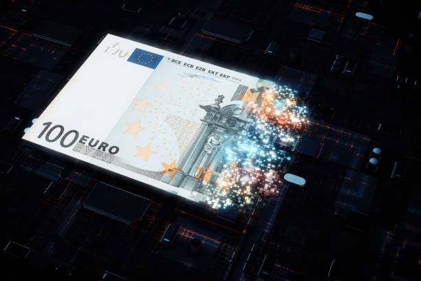Digital Currency and euro symbol