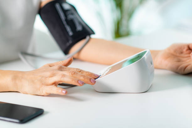 istock Innovative mobile health solution allows blood pressure monitoring and data input directly into a smartphone for convenient tracking 2049792408