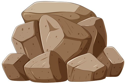 Vector illustration of a stack of rocks