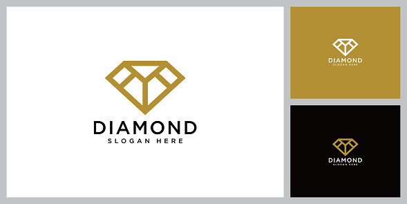 diamond line art geometry icon vector