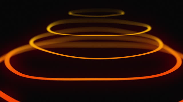 Abstract LED neon light movement on long exposure shot.