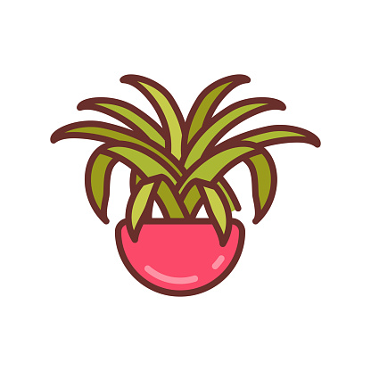 Spider Plant icon in vector. Logotype