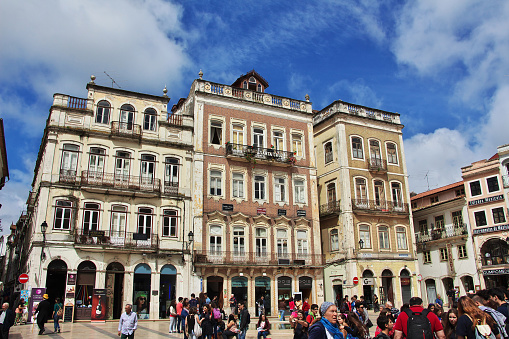 Coimbra, Portugal - 14 May 2015: The vintage house in Coimbra city, Portugal