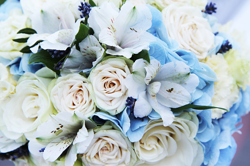 blue wedding flowers as very nice background