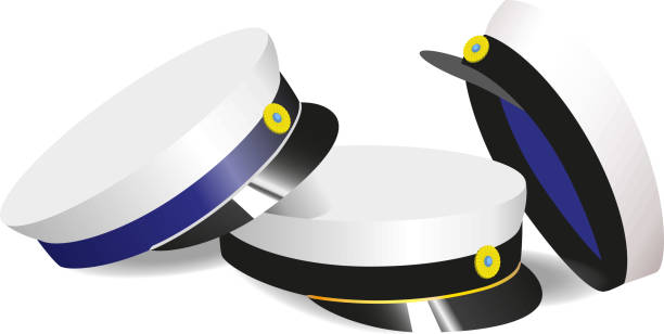 Three graduation caps for "Studenten" transparent background Traditional Swedish graduation caps for "Studenten", to celebrate the finish  from Gymnasium. Blue and black ribbons. studenten stock illustrations
