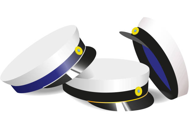 Traditional Swedish graduation caps for "Studenten" Traditional Swedish graduation caps for "Studenten", to celebrate the finish  from Gymnasium. Blue and black ribbons. studenten stock illustrations