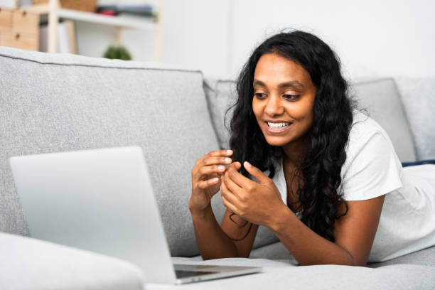 istock Real woman talking on laptop 2049937630