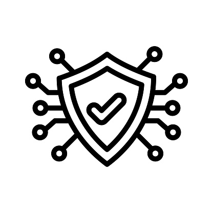 Cyber Insurance icon in vector. Logotype
