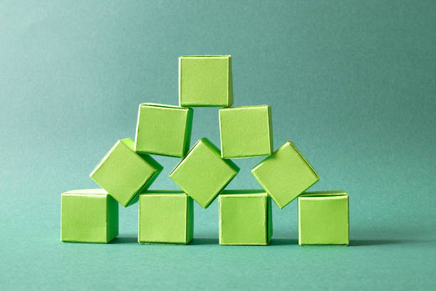 Cubes paper box, the simple and clean design of the box.