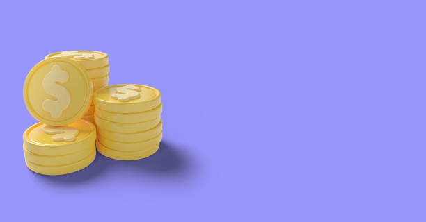istock token money, 3d render realistic coin icons 2049993737