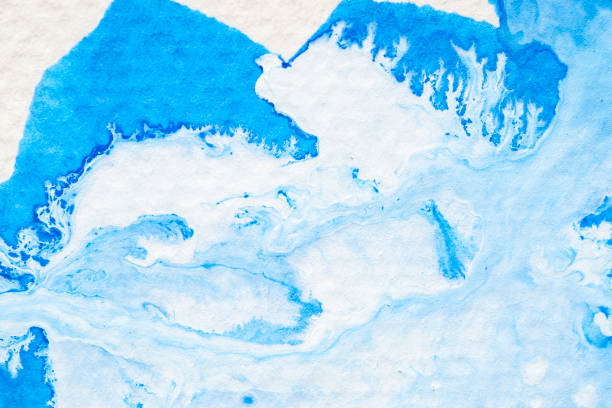 Blue spot, watercolor abstract hand painted textured background. Watercolor paper textured for design vintage card.