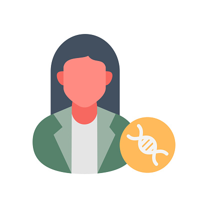 Geneticist icon in vector. Logotype