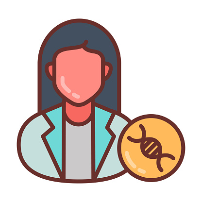 Geneticist icon in vector. Logotype