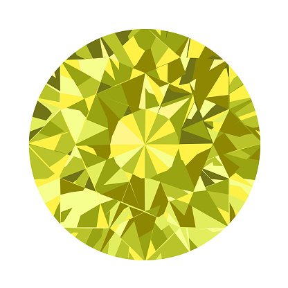 Vector bright precious glitter expensive stone diamond sapphire ruby ​​crystal carat yellow lime green gold pearl sparkles round shape on a white background