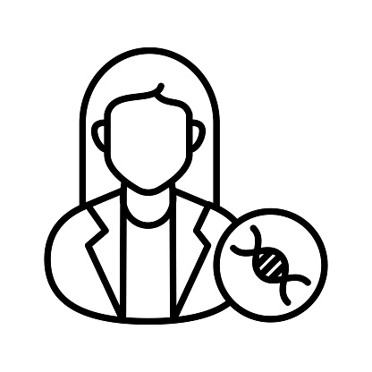 Geneticist icon in vector. Logotype