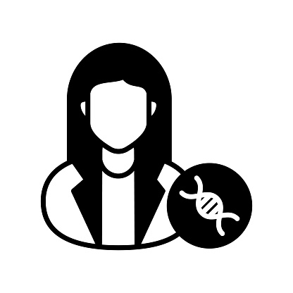 Geneticist icon in vector. Logotype