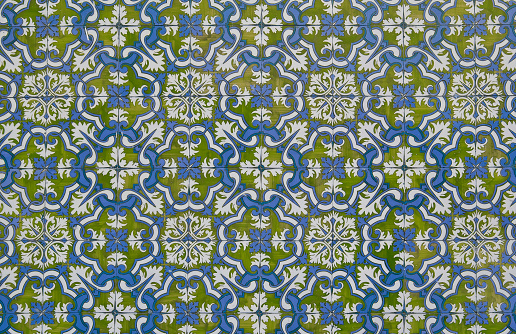 Portuguese Azulejos, old traditional painted tiles