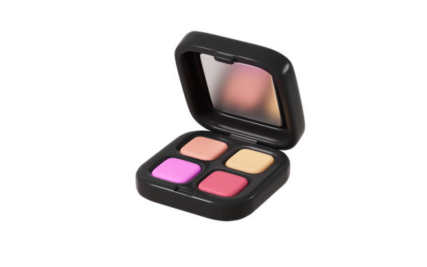 istock Cartoon cheek color, eyeshadow, cosmetics model, 3d rendering. 2050154817