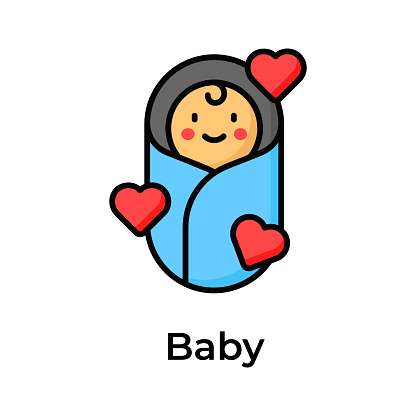 Have a look at this beautifully designed icon of baby in modern style