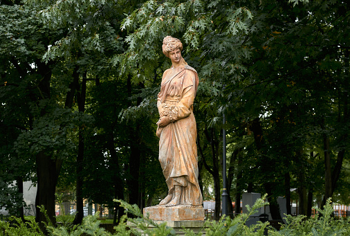 Sculpture the goddess of seasons. Rzeźba bogini pór roku. Rzeszów. Poland