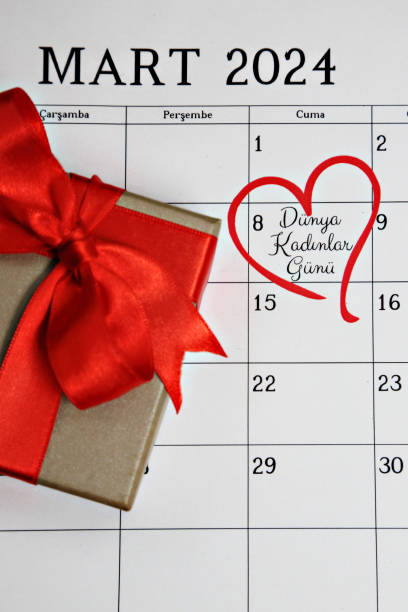 istock 8 march womens day consept calender with gift 2050196219