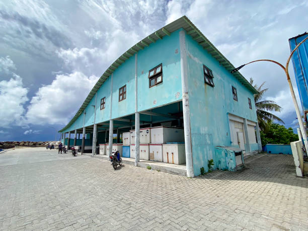 istock Maldivian Fish Market Building against Dramatic Sky 2050214030