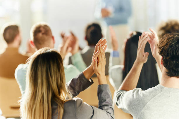 istock Applauding on successful business seminar! 2050247965