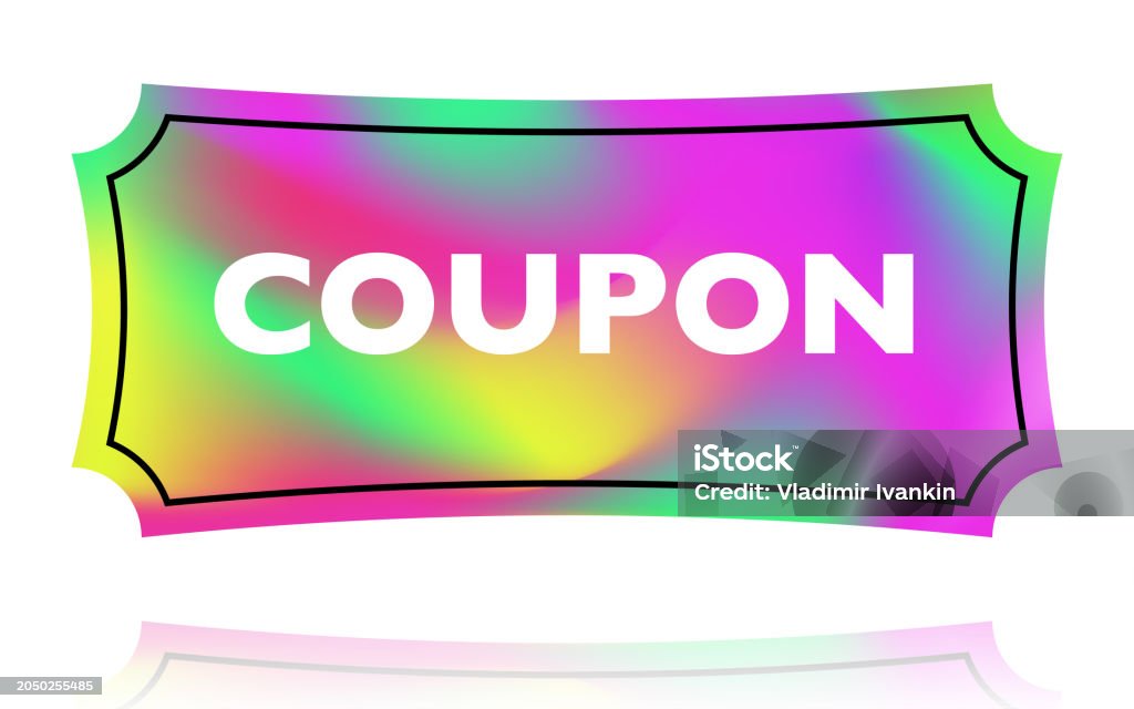 Copon Style Coupon Vector Holography Style Isolated Stock Illustration - Download ...
