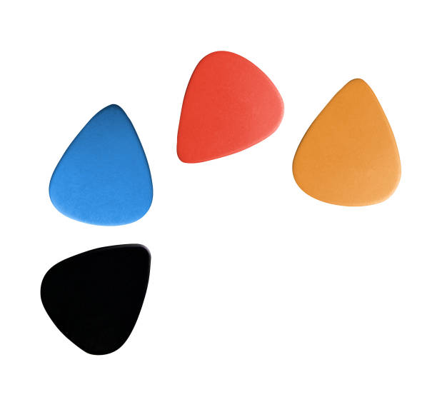 istock Closeup of 4 colourful plectrums 2050300239