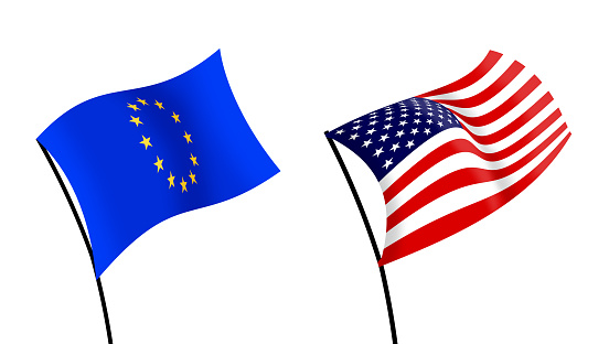 USA and EU Flags