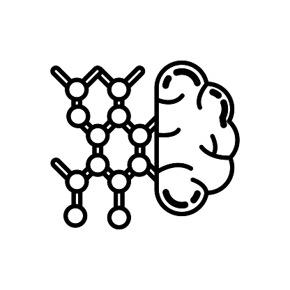Nano Brain icon in vector. Logotype