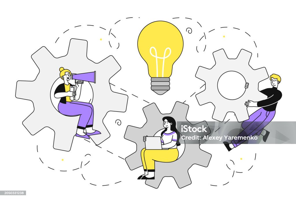 Team Image Simple Team Building Vector Simple Concept Stock Illustration - Download Image ...