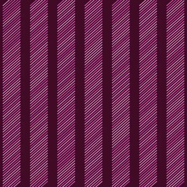 Vector illustration of Geometric pattern with vertical maroon and pink stripes.